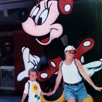 Teaching my little sister about the power of the polka dots circa 1994